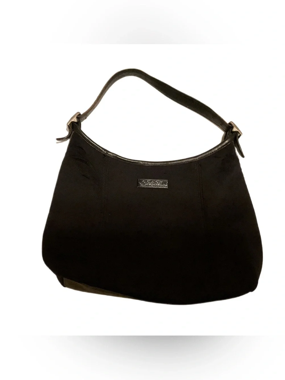 Vintage Coach Neo Crescent C9V-6219 Black Neoprene Hobo Bag 1999